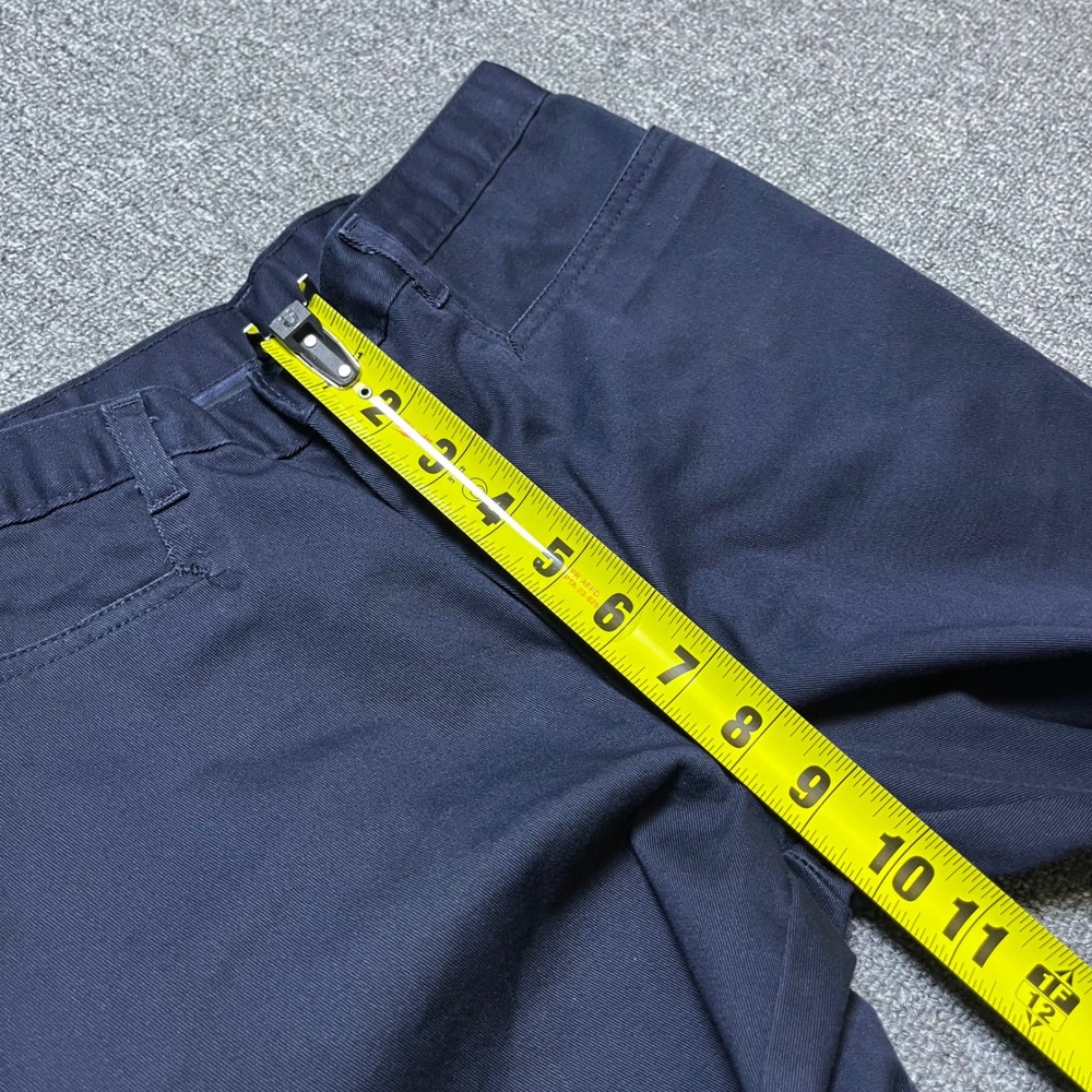 Dickies Flare Leg Work Pants Navy Blue Junior Twill Trousers Casual Utility - Picture 6 of 8